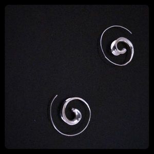 Sterling Silver Blossoming Spiral Earrings